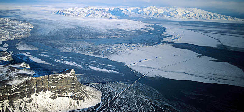 To see the glaciers of Iceland from the air is to appreciate the brutal forces of nature than exist on our