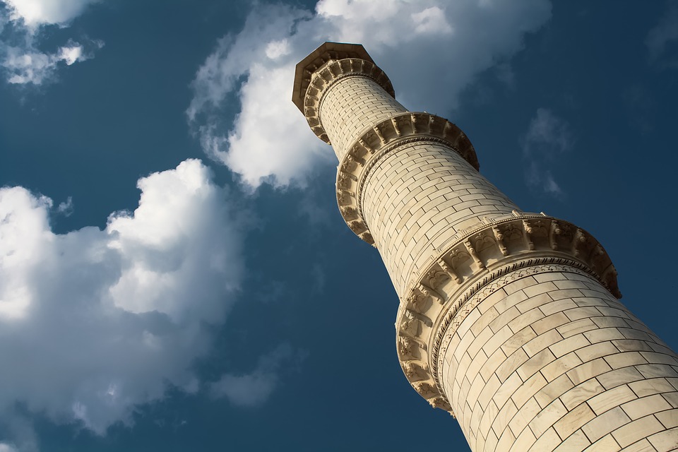 tajmahal, minaret, india