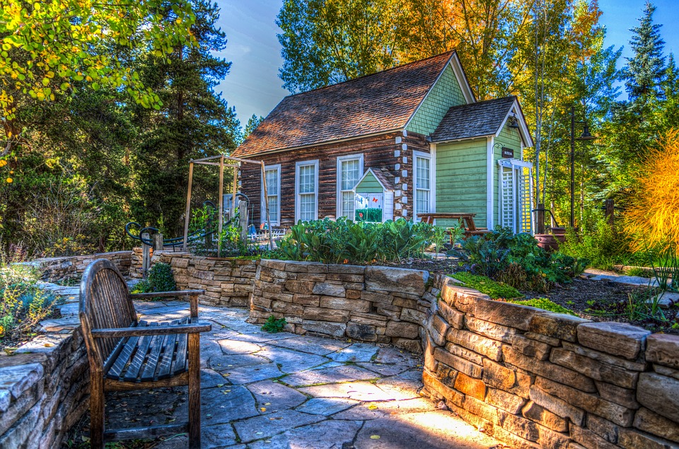 vail colorado forest house architecture bench foliage nature usa travel landscape scenery outdoor autumn park trees autumnal flora fall natural rural colorful environment color countryside colorado house house house house house
