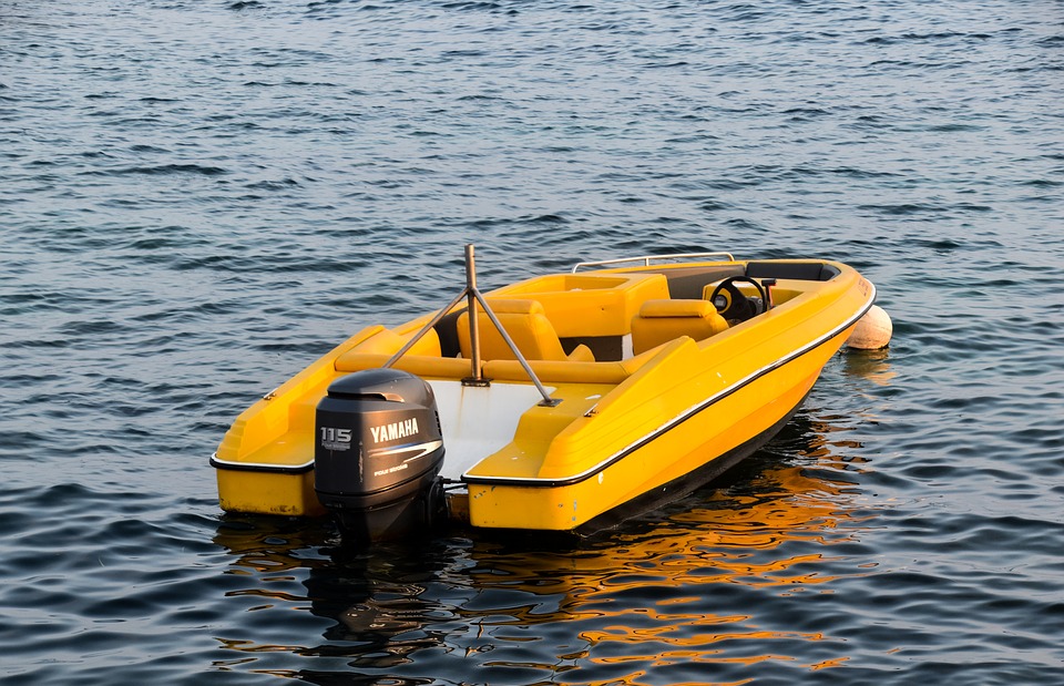 boat, yellow, sea