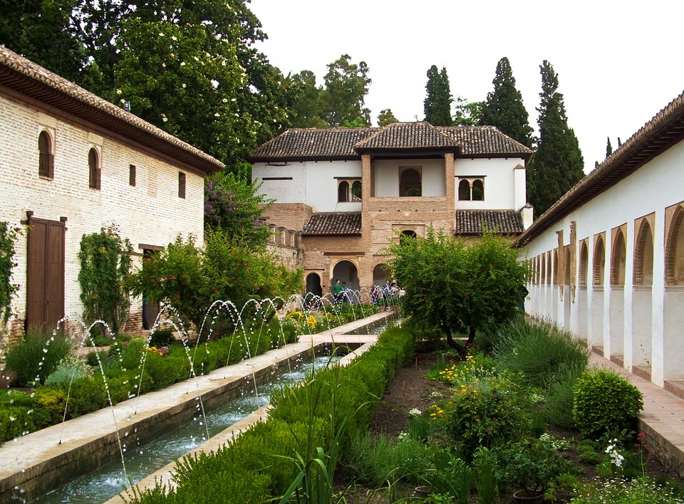 alhambra, granada, garden