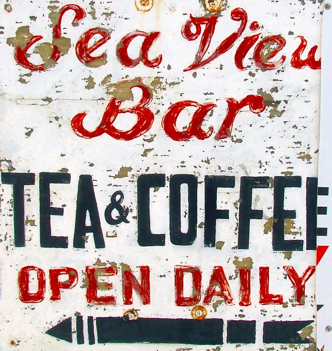 sign, cafe, old sign